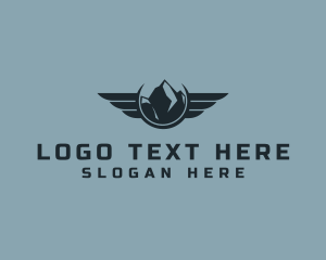 Outdoor - Mountain Peak Wings logo design