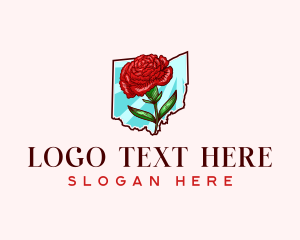 Rhododendron - Ohio Flower Botanical logo design