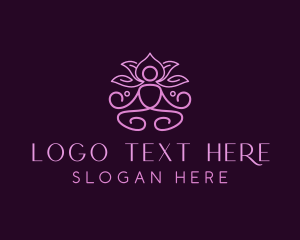Holistic - Lotus Fitness Yoga logo design