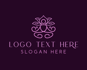 Zen - Lotus Fitness Yoga logo design