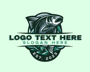 Nautical - Fish Seafood Seaweed logo design