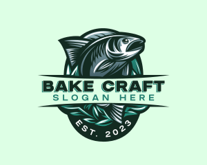 Fish Seafood Seaweed logo design