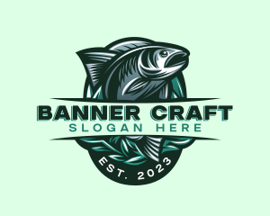 Fish Seafood Seaweed logo design