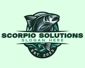 Fish Seafood Seaweed logo design