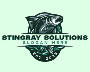 Fish Seafood Seaweed logo design