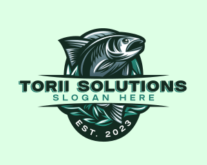 Fish Seafood Seaweed logo design