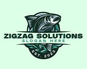 Fish Seafood Seaweed logo design