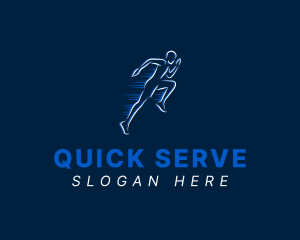 Male Speed Runner logo design