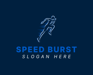 Sprinting - Male Speed Runner logo design