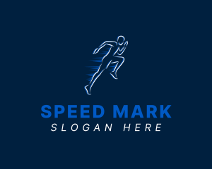 Male Speed Runner logo design