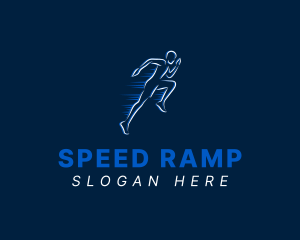 Male Speed Runner logo design