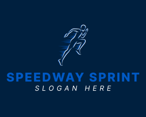 Male Speed Runner logo design