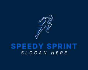 Male Speed Runner logo design