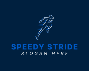 Sprinter - Male Speed Runner logo design