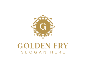 Golden Floral Boutique logo design