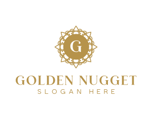 Golden Floral Boutique logo design