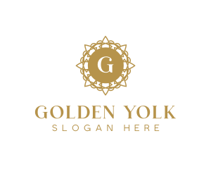 Golden Floral Boutique logo design