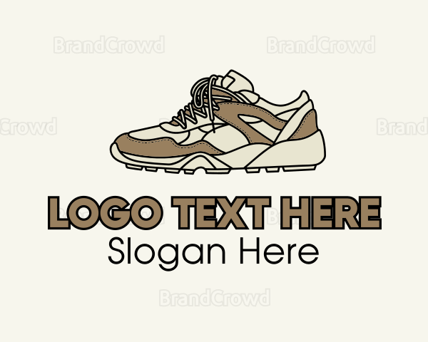 Brown Running Shoe Logo