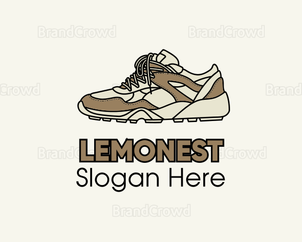 Brown Running Shoe Logo