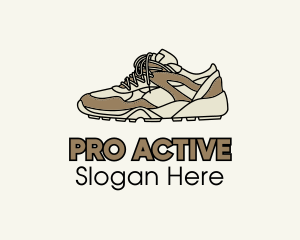 Profile - Brown Running Shoe logo design