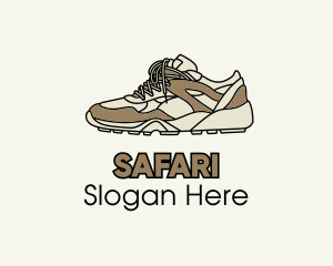 Sneaker - Brown Running Shoe logo design