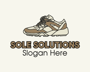 Sole - Brown Running Shoe logo design