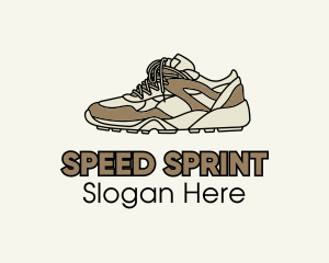 Runners - Brown Running Shoe logo design