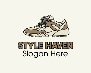 Shoe - Brown Running Shoe logo design