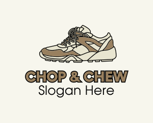 Marathon - Brown Running Shoe logo design