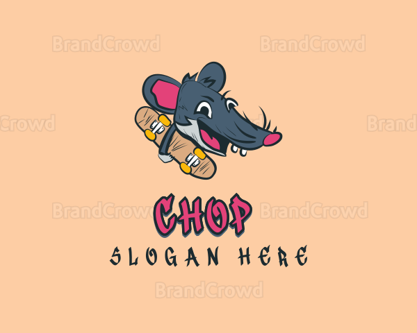 Skateboard Skater Rat Logo