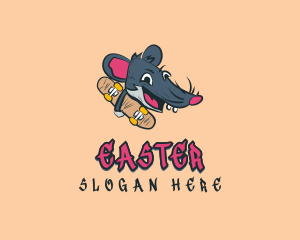 Skateboard Skater Rat Logo