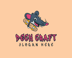 Deck - Skateboard Skater Rat logo design