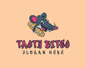 Team - Skateboard Skater Rat logo design