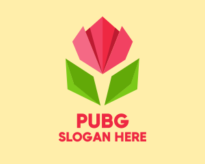 Origami Tulip Flower  Logo