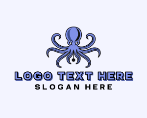 Sea Creature - Octopus Ink Pen logo design