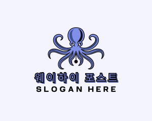 Octopus Ink Pen logo design