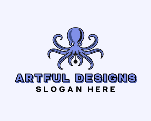 Octopus Ink Pen logo design