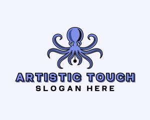 Octopus Ink Pen logo design