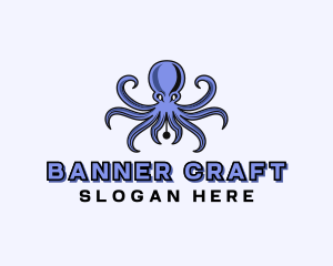 Octopus Ink Pen logo design