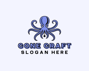 Octopus Ink Pen logo design