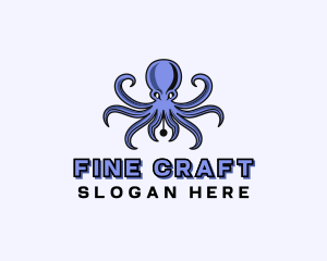 Octopus Ink Pen logo design