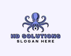 Octopus Ink Pen logo design