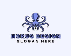 Octopus Ink Pen logo design