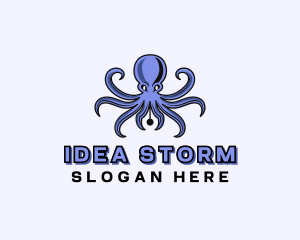 Octopus Ink Pen logo design