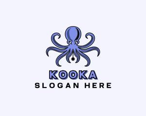 Octopus Ink Pen logo design