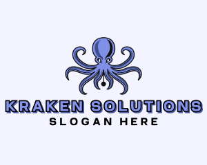 Kraken - Octopus Ink Pen logo design