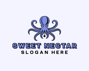 Octopus Ink Pen logo design