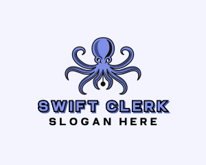 Octopus Ink Pen logo design