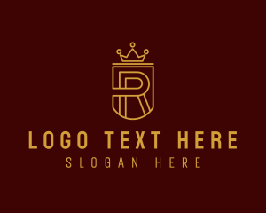 Elegance - Crown Shield Banner logo design