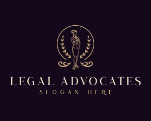 Female Lawyer Executive logo design